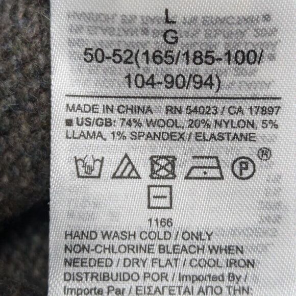 Banana Republic Sweater Wool / Llama Men Large Como Fair Isle Dark Truffle L 50 - Picture 7 of 7